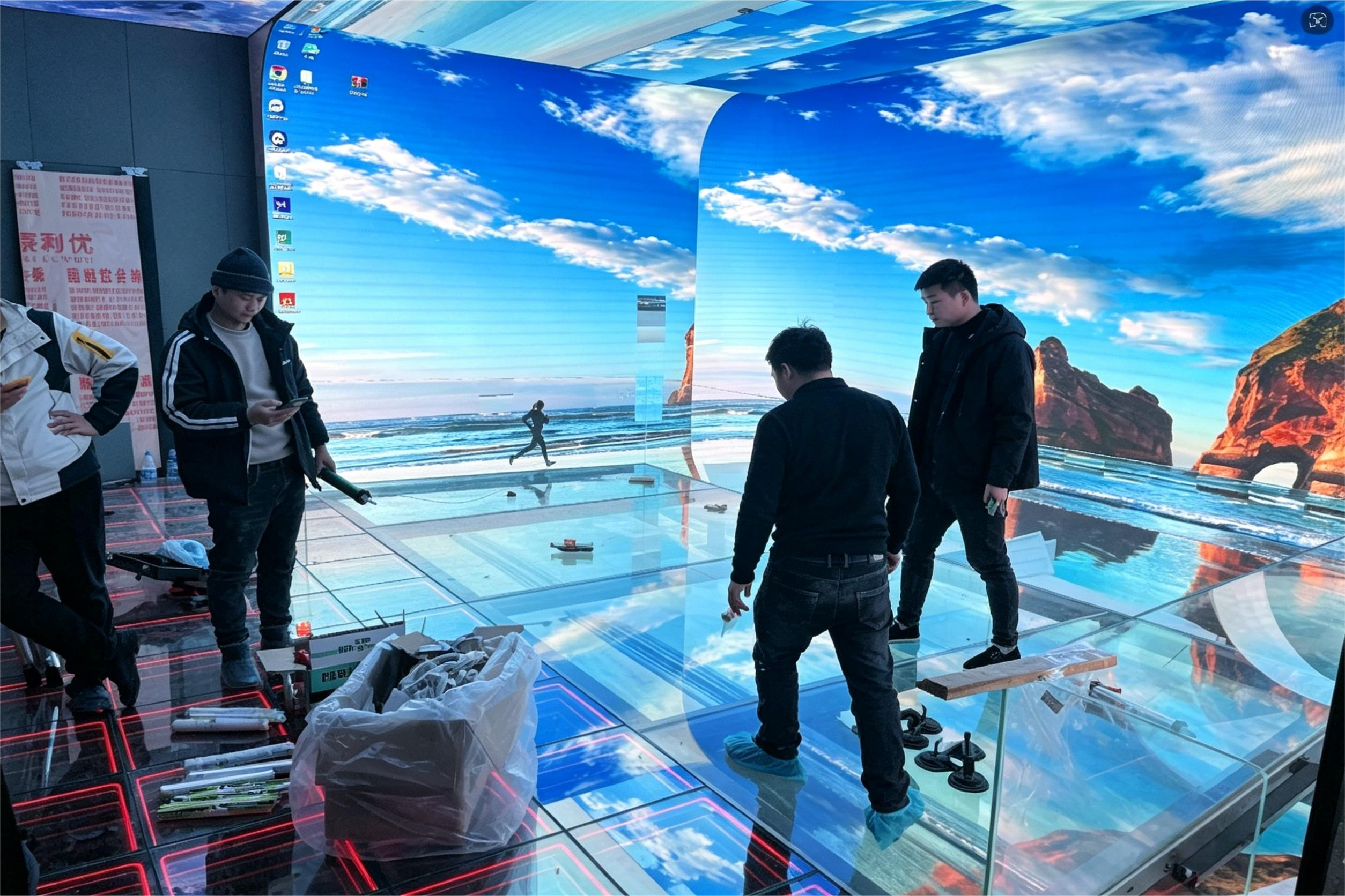Glass Platform Installation